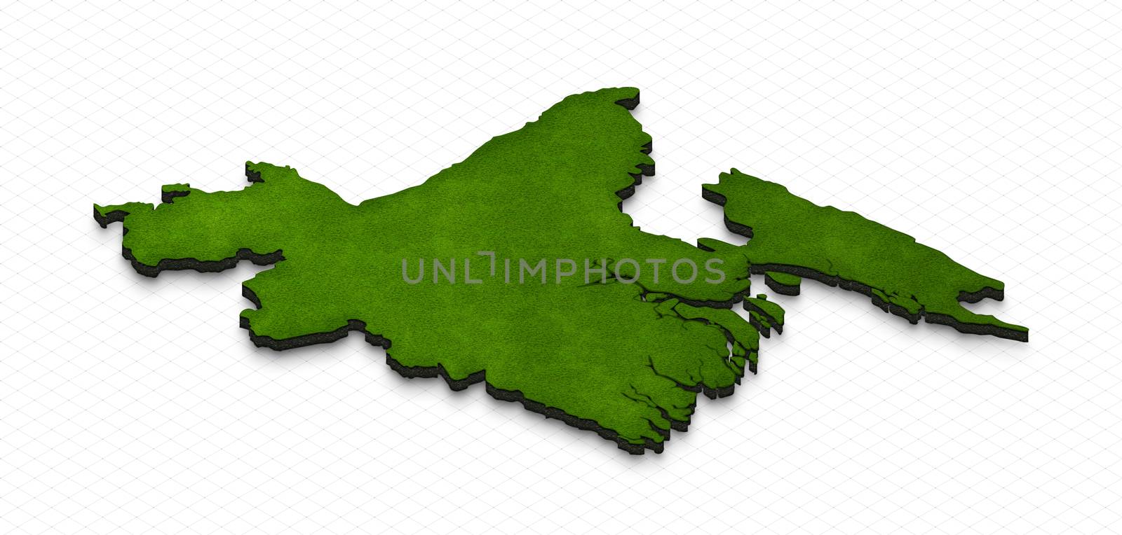 Map of Bangladesh. 3D isometric perspective illustration. by sanches812