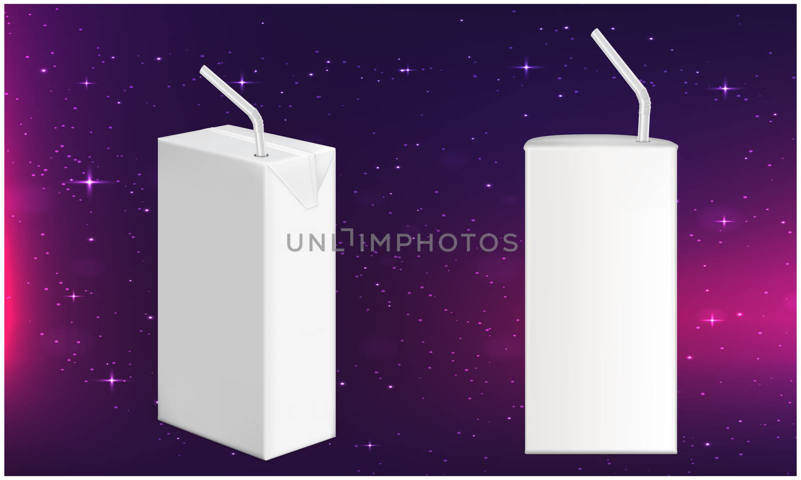 mock up illustration of drink package with straw on abstract background by aanavcreationsplus