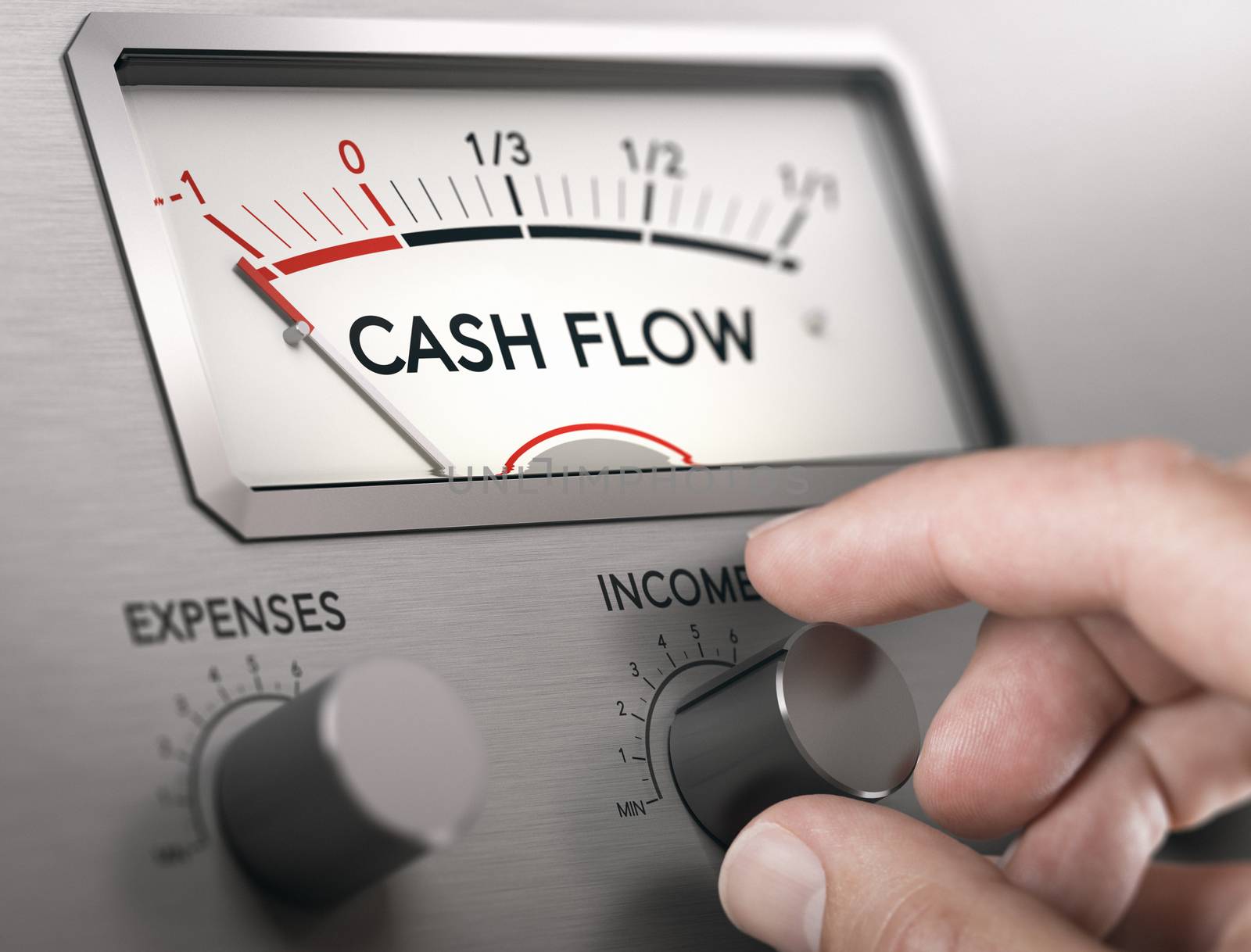 Cash Flow Crisis Concept. Risk of insolvency. by Olivier-Le-Moal
