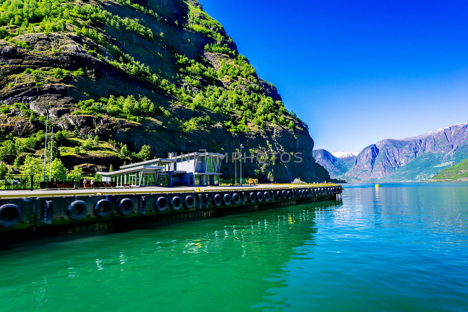 Summer Sognefjord coast at Norway