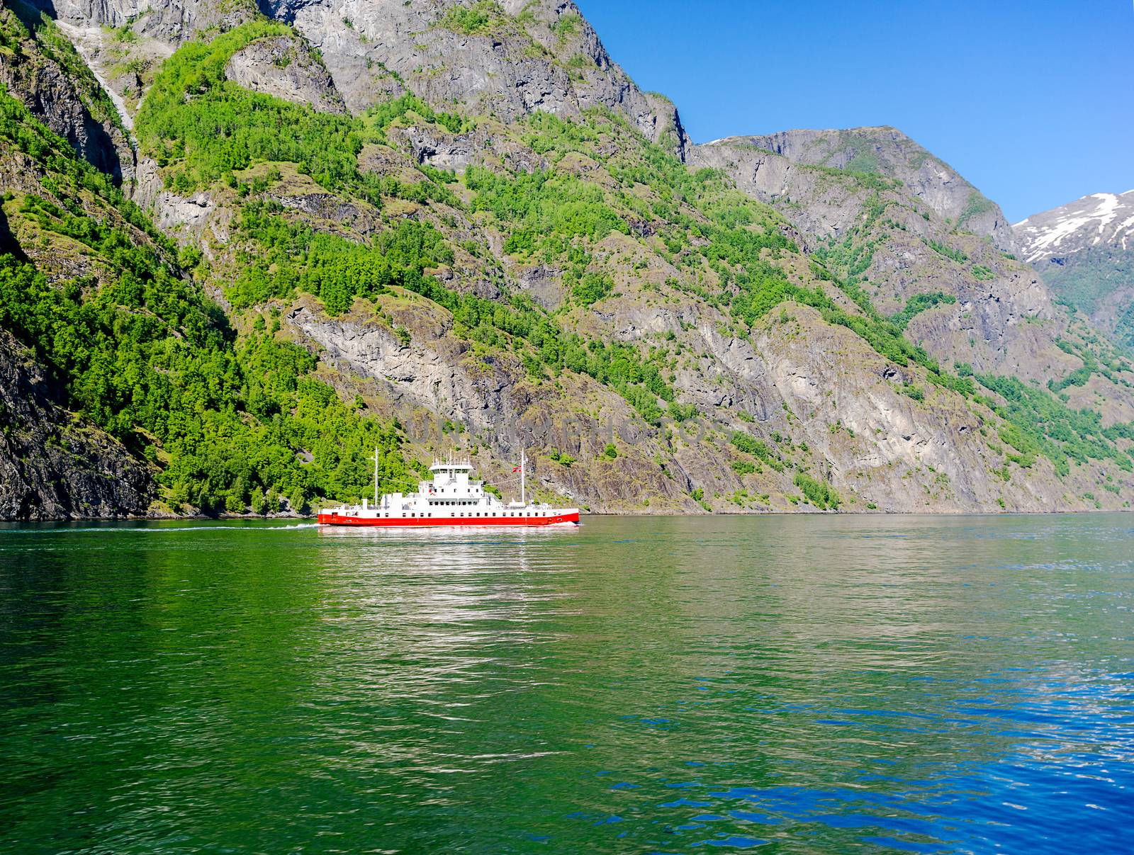 Ship at Sognefjord at Norway