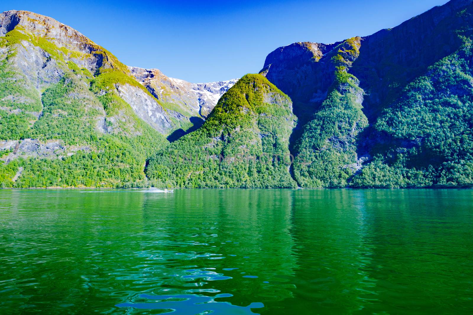 Summer Sognefjord fjord at Norway