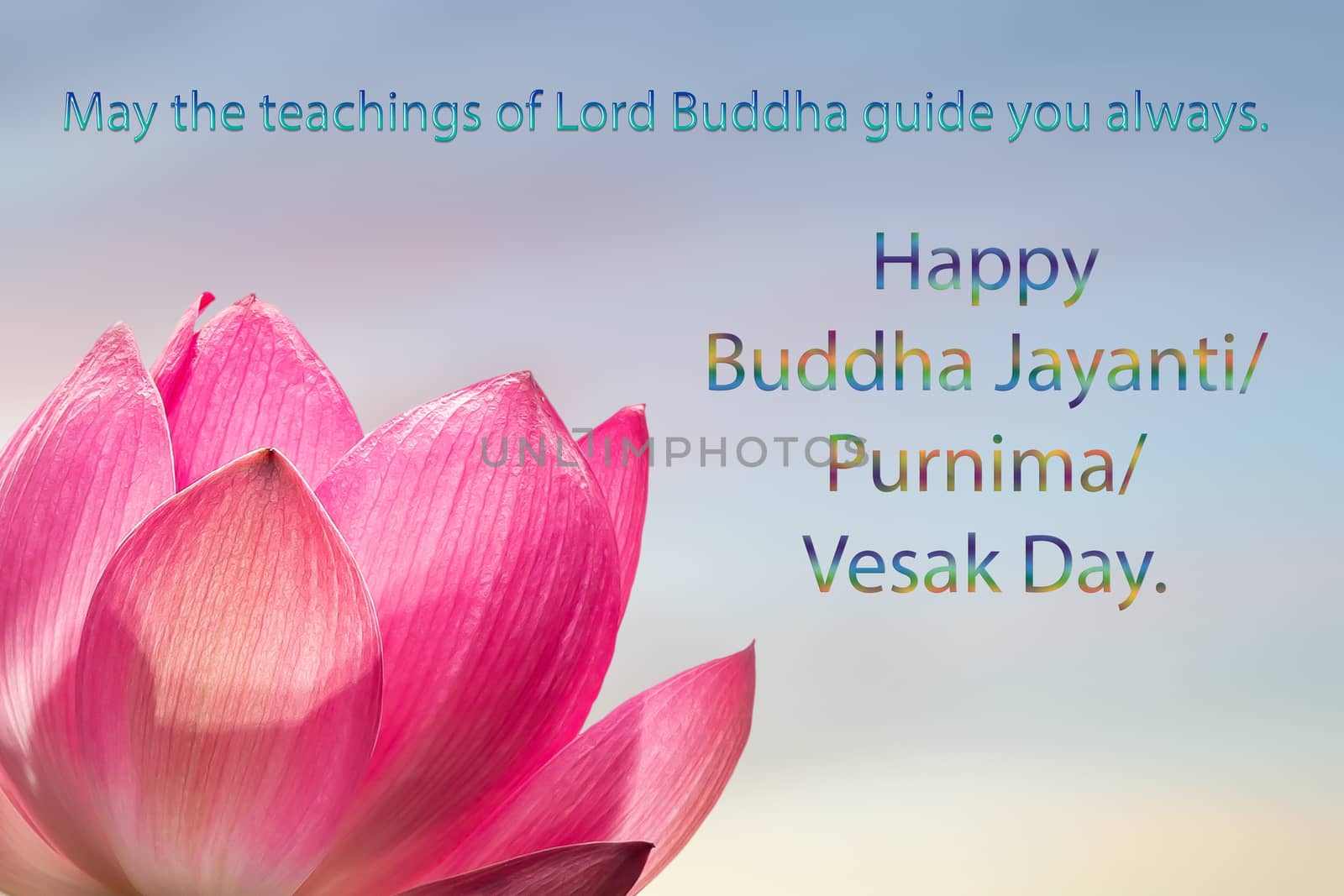 Congratulations to the Buddhist celebration of Buddha's birthday, called Vesak Day, Buddhist lent, the Buddha's birthday, the worship of Buddha Purnima. by bonilook