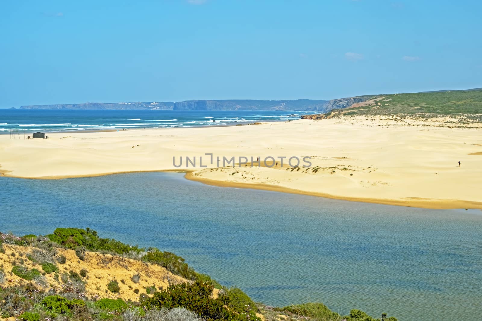 View on Carapateira beach on the westcoast in Portugal