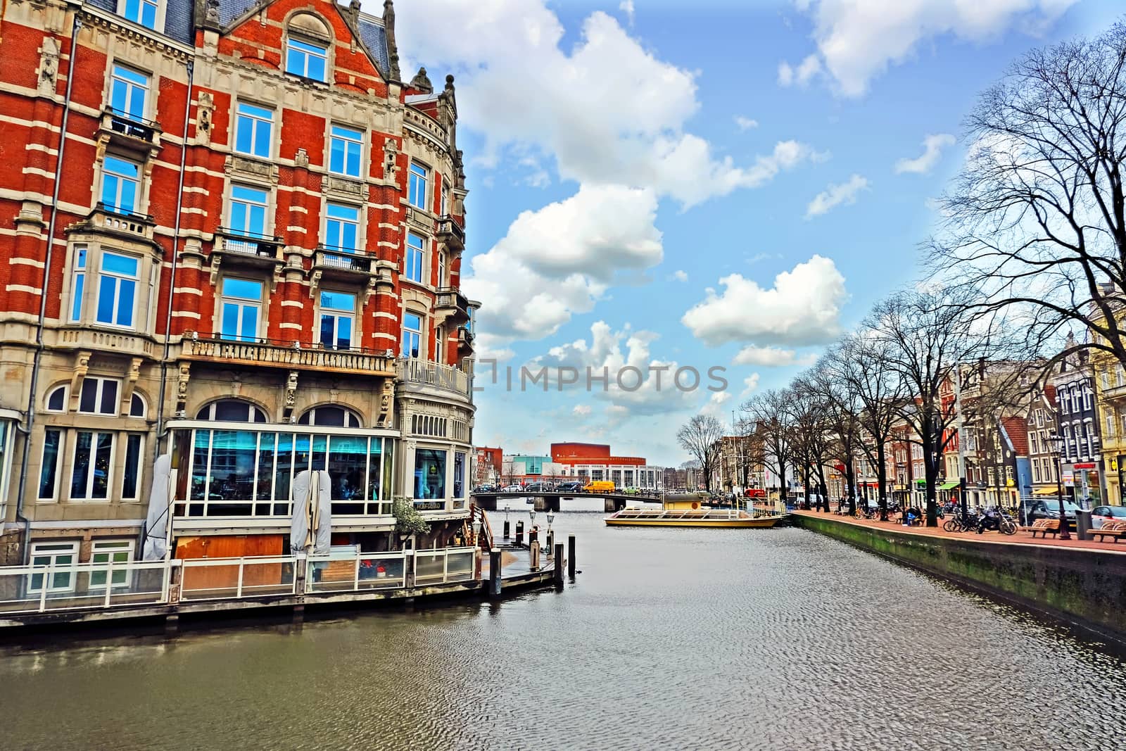 City scenic from Amsterdam in the Netherlands