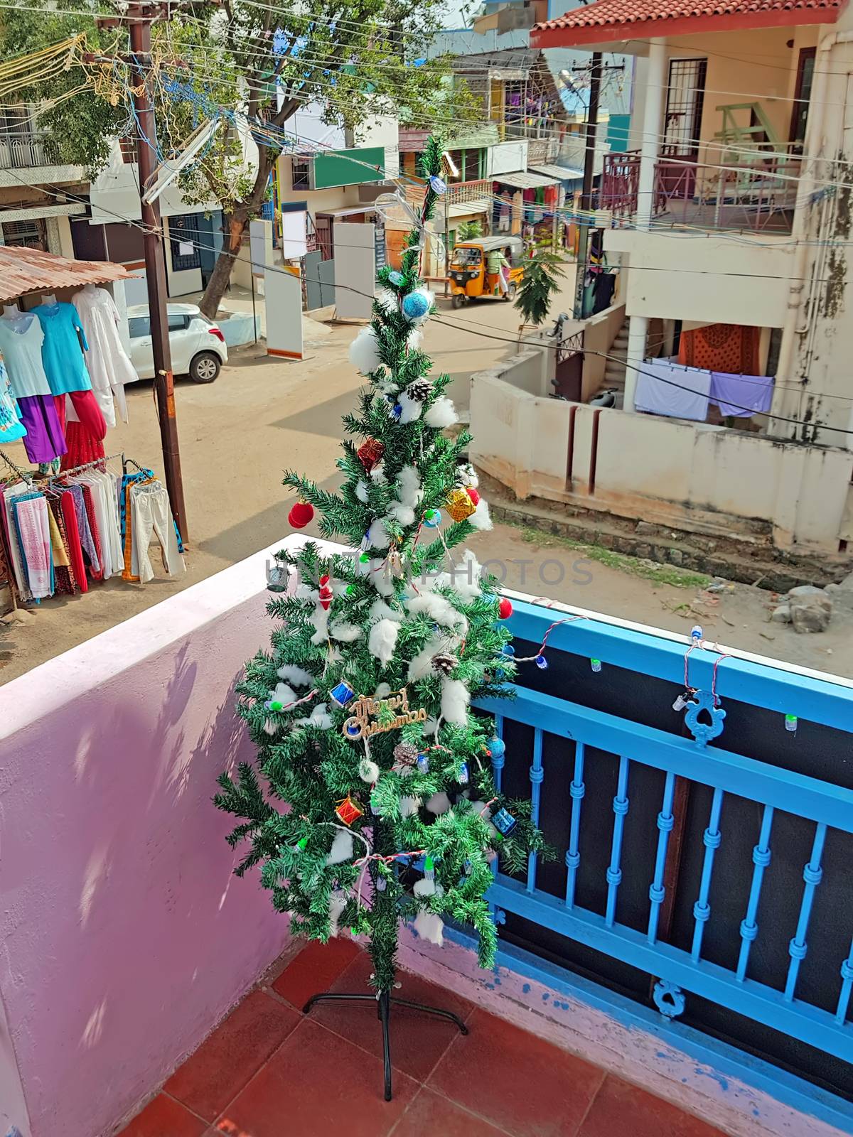 Christmas time in the villiage Tiruvanamalai in India by devy