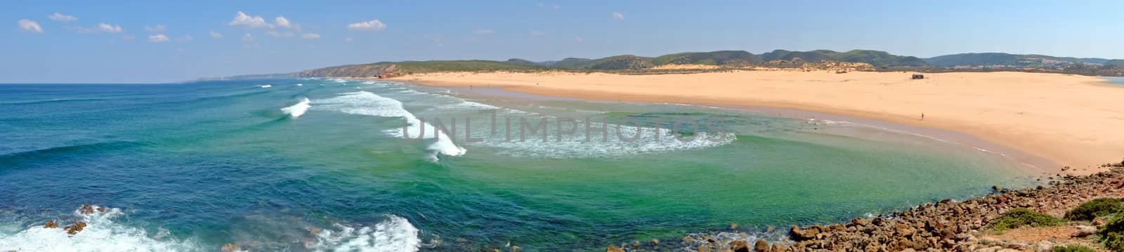 View on Carapateira beach on the westcoast in Portugal