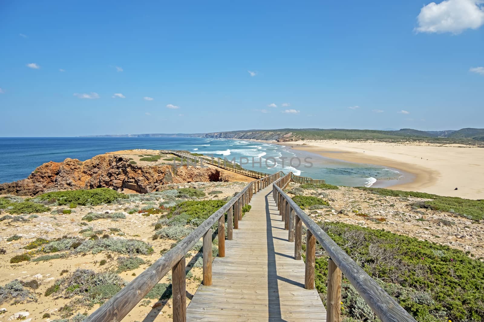 View on Carapateira beach on the westcoast in Portugal