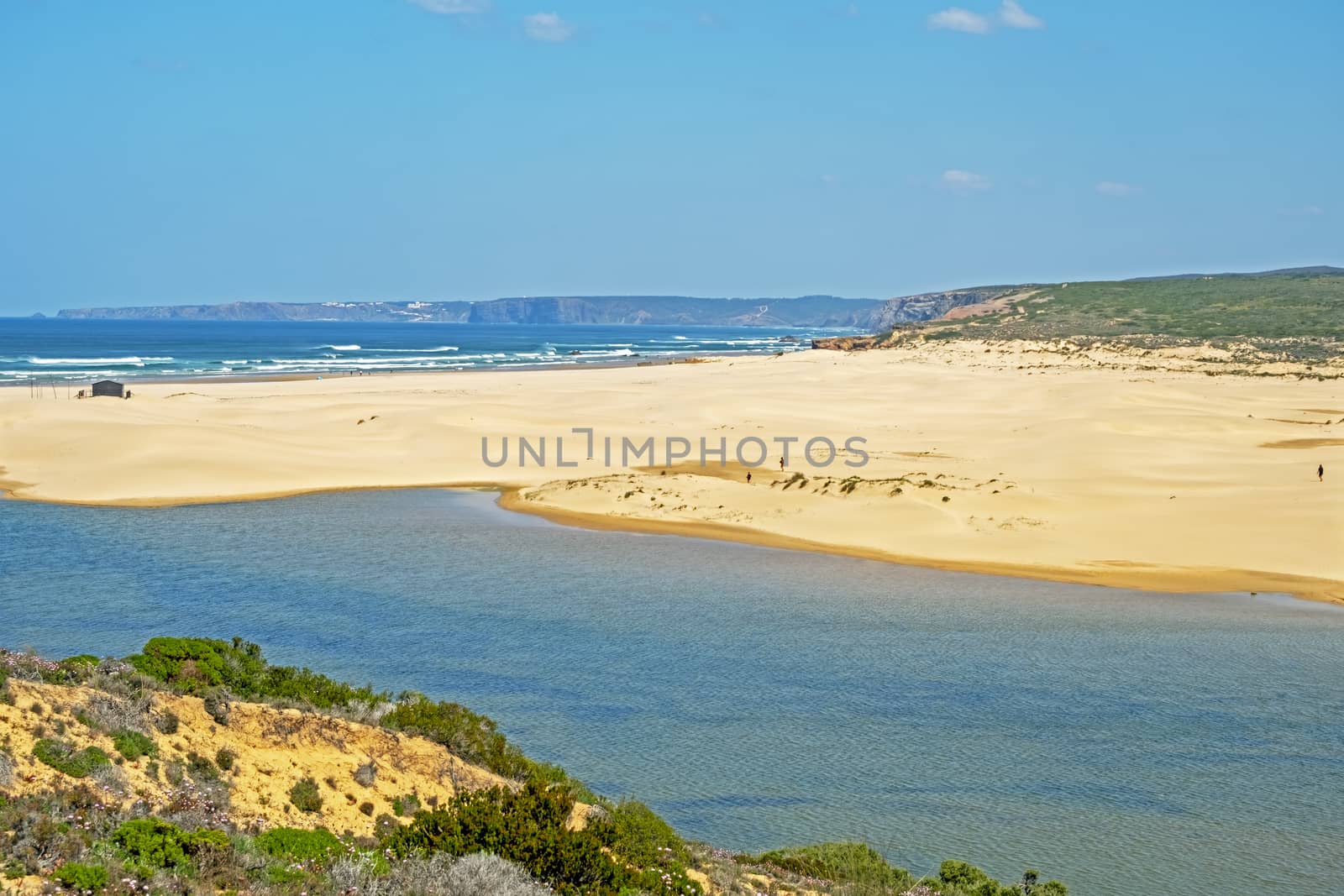 View on Carapateira beach on the westcoast in Portugal