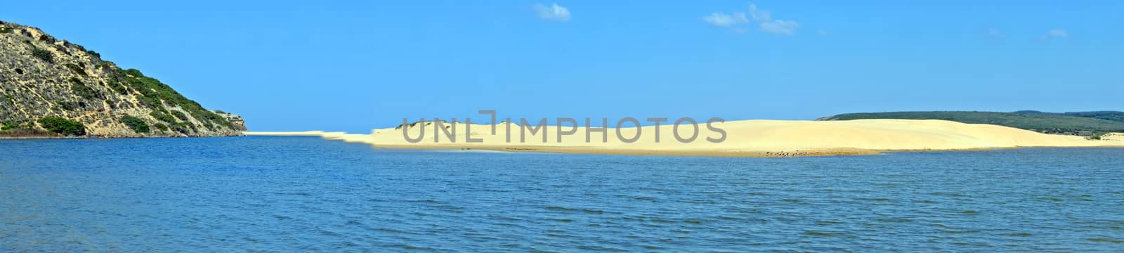 Panorama from Carrapateira beach at the westcoast in Portugal