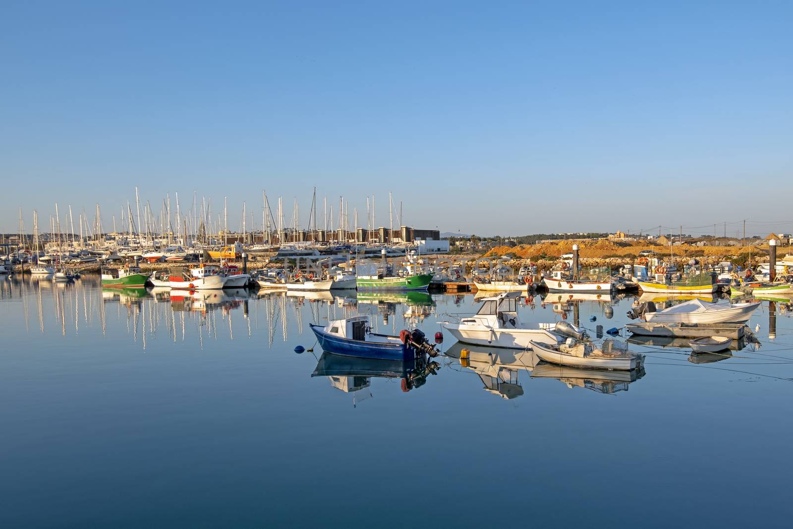 The harbor from Lagos in the Algarve Portugal