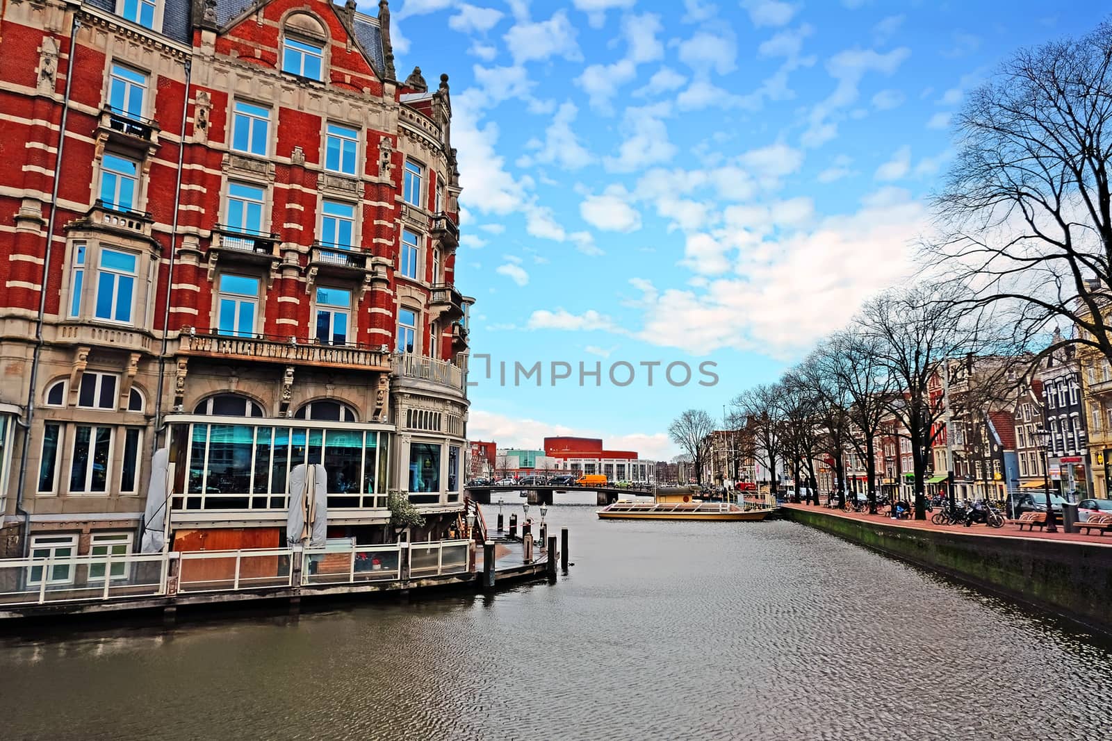 City scenic from Amsterdam in the Netherlands