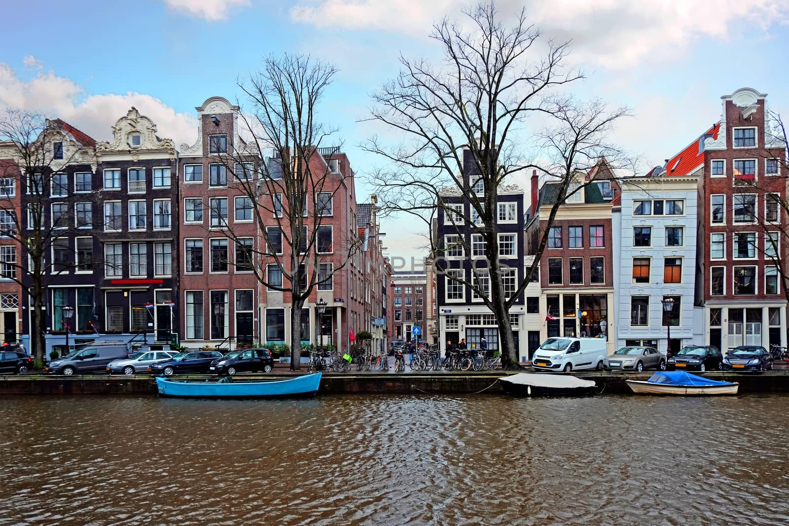 City scenic from Amsterdam in the Netherlands