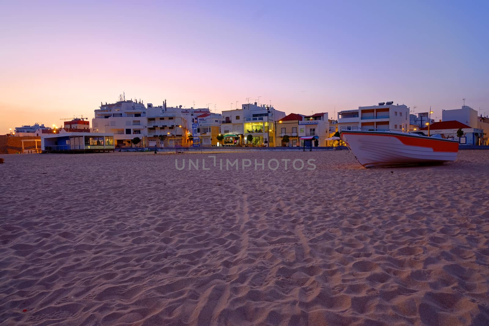 View on Armacao de Pera at sunset