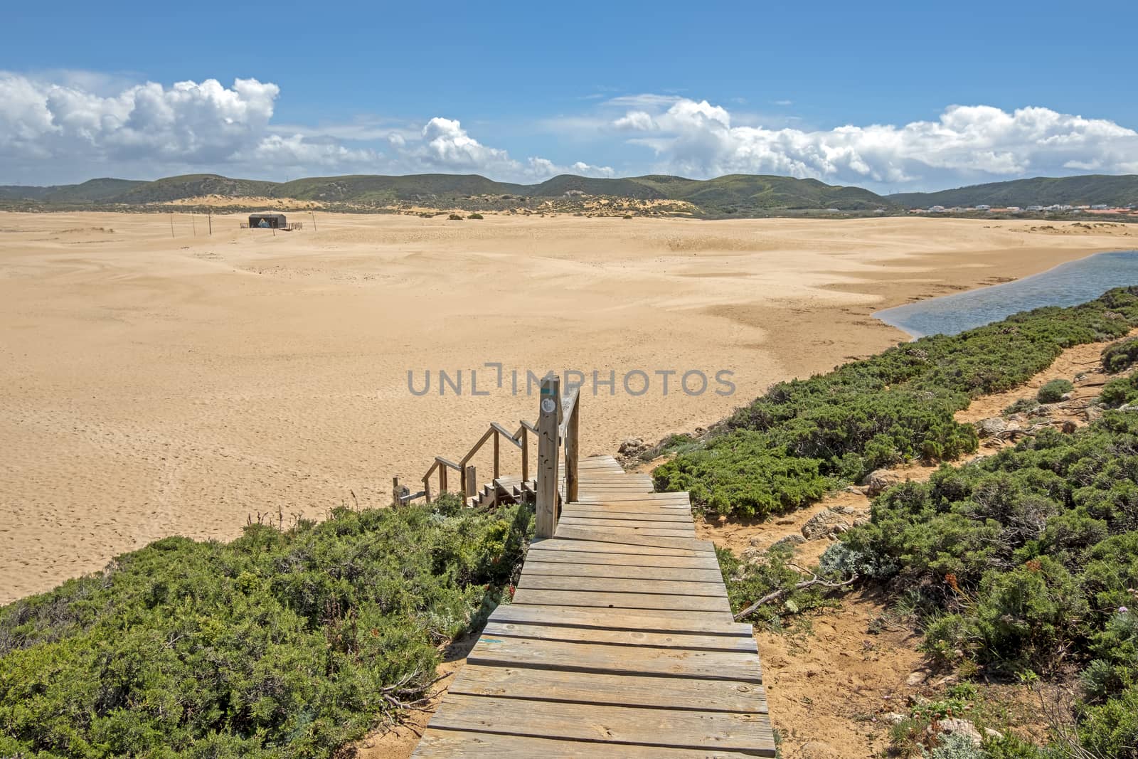 View from Carapateira beach in the Algarve Portugal