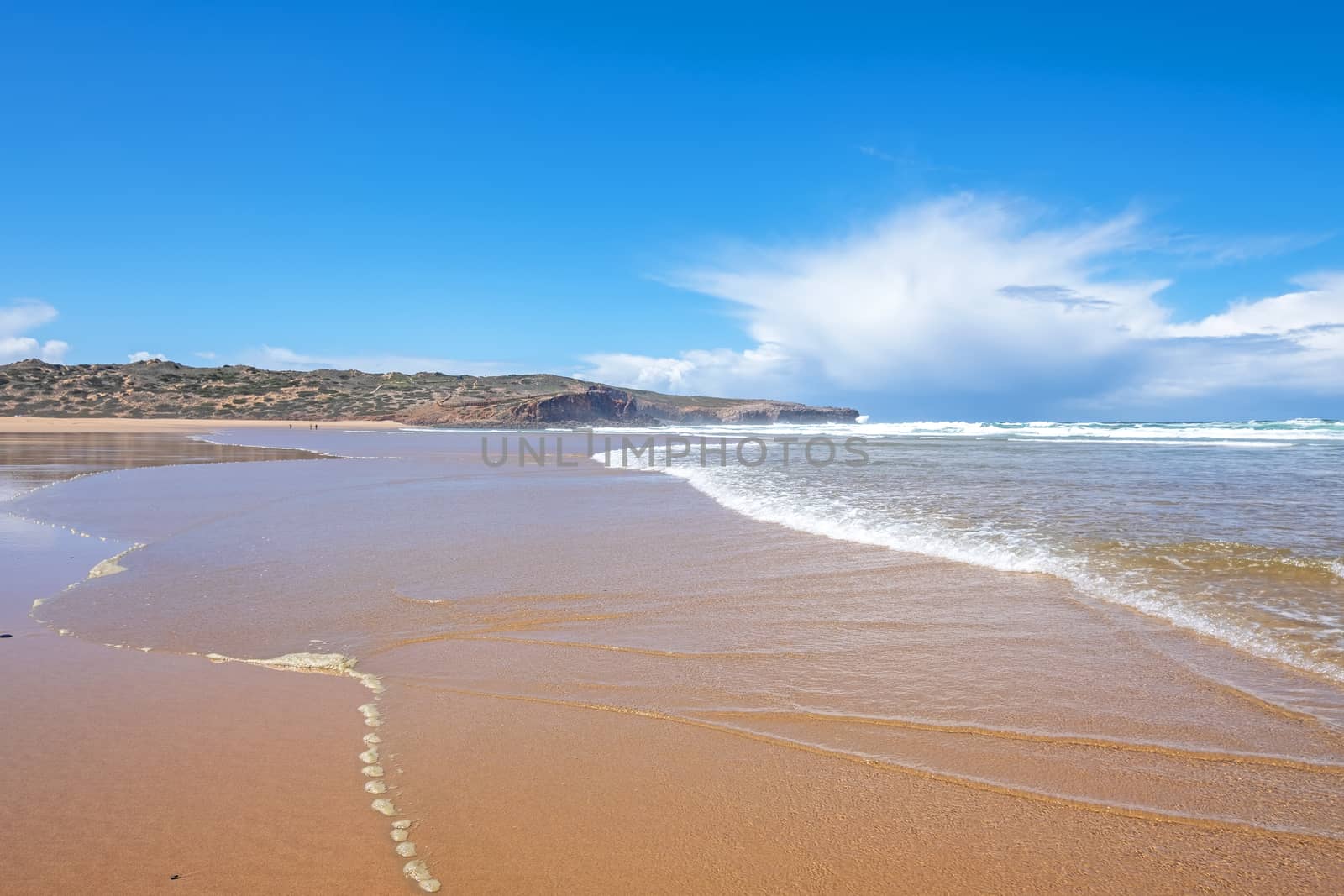 View from Carapateira beach in the Algarve Portugal
