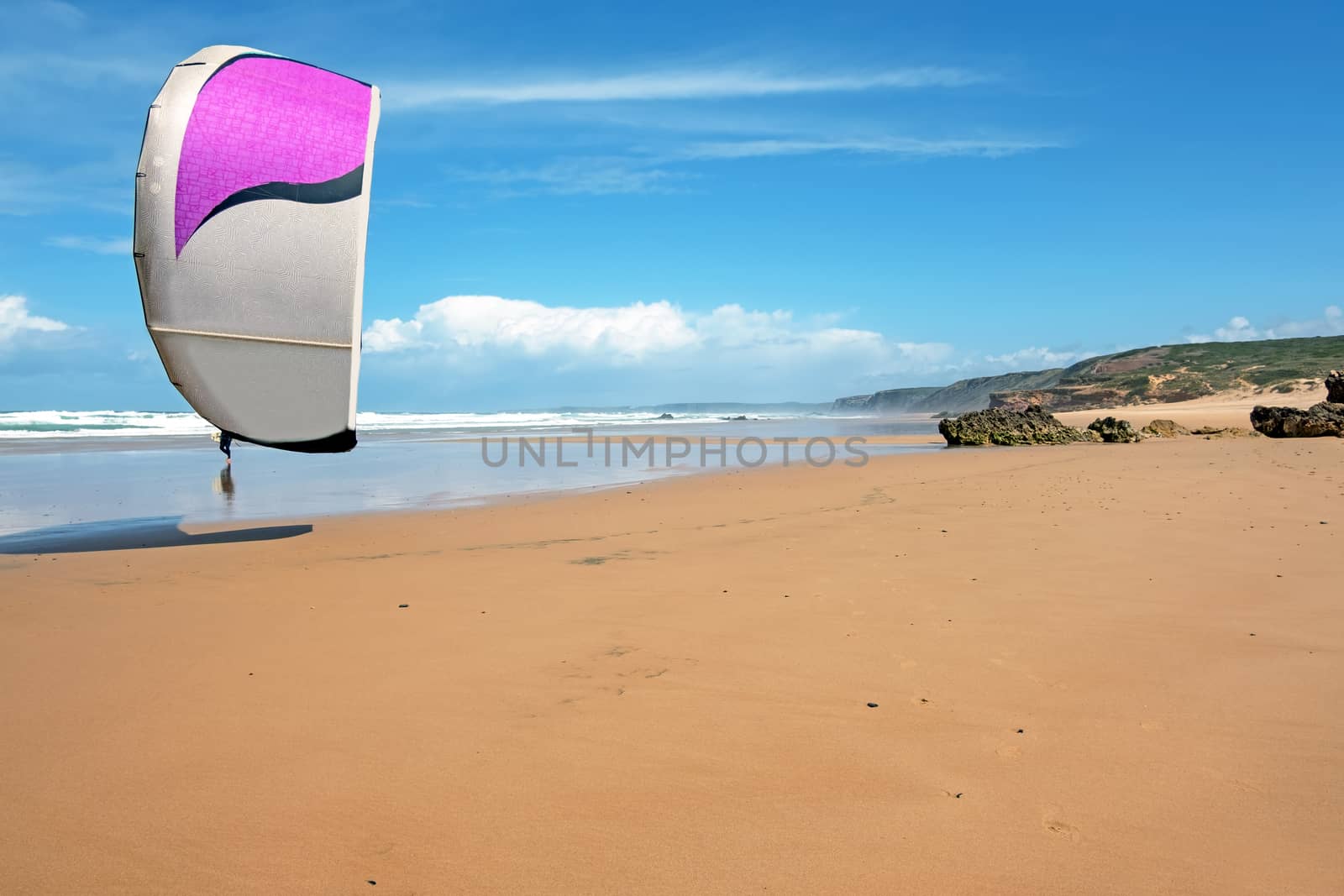 View from Carapateira beach in the Algarve Portugal