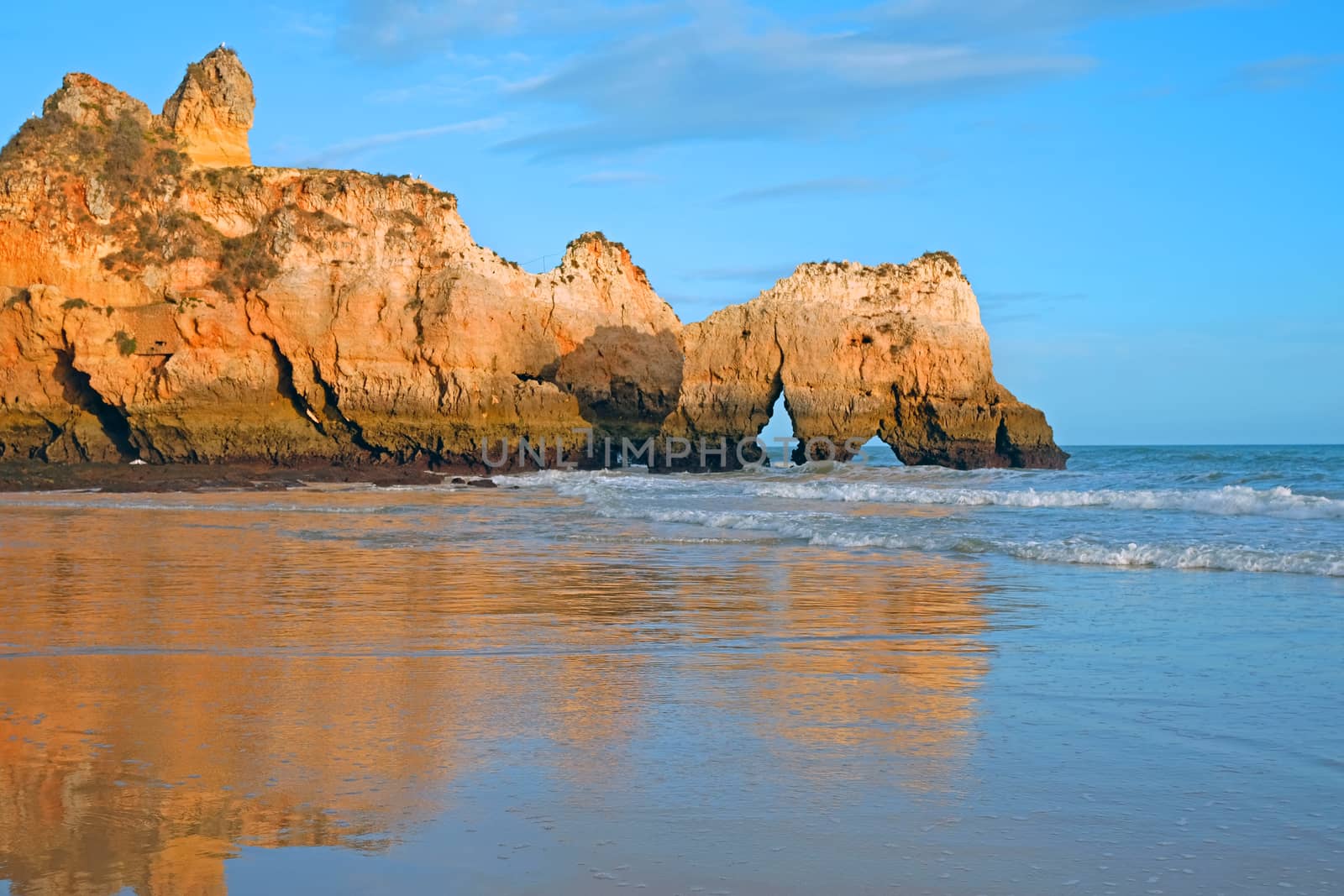 Praia Tres Irmaos in Alvor the Algarve Portugal