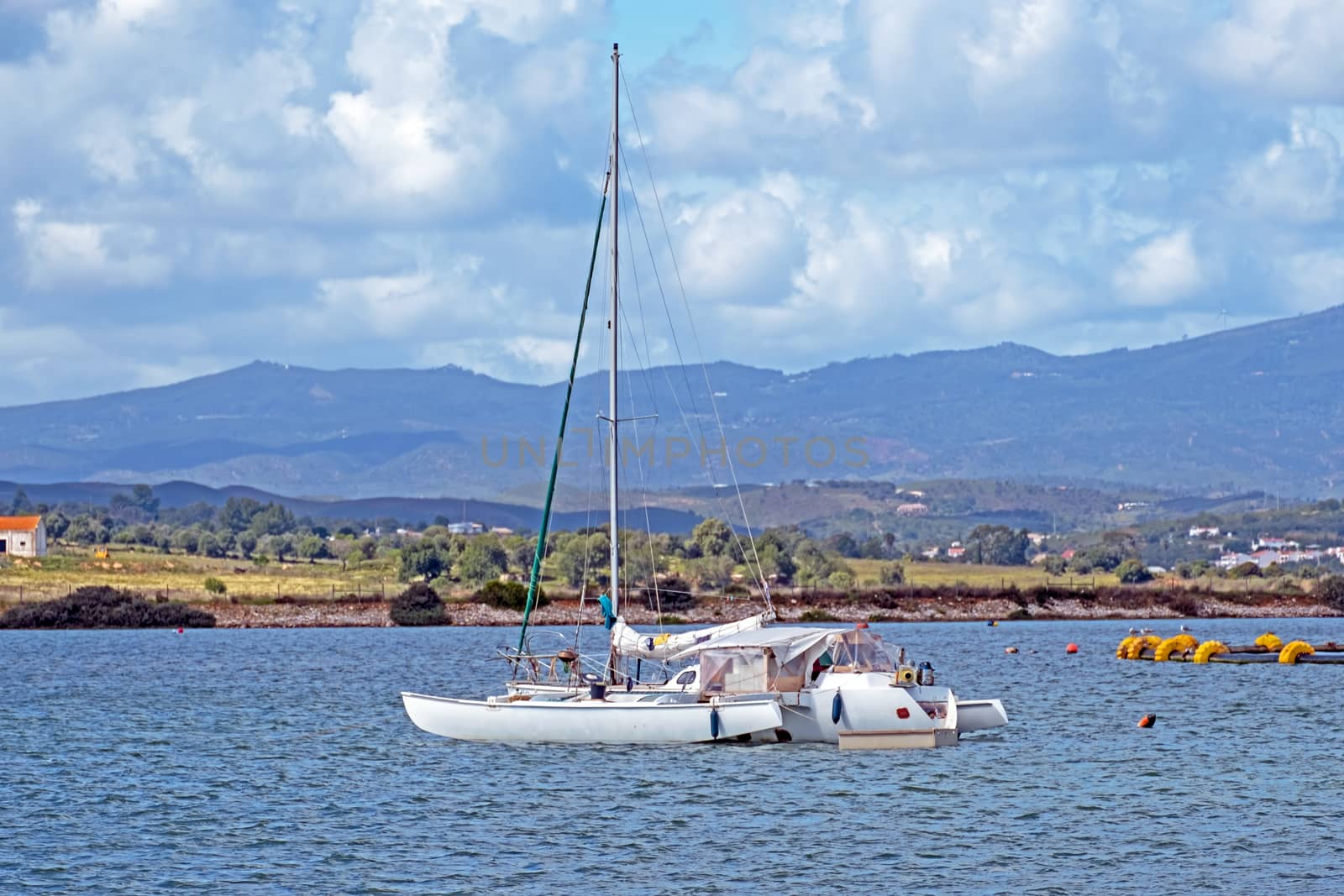 Sailing boats in the harbor from Alvor in Portugal