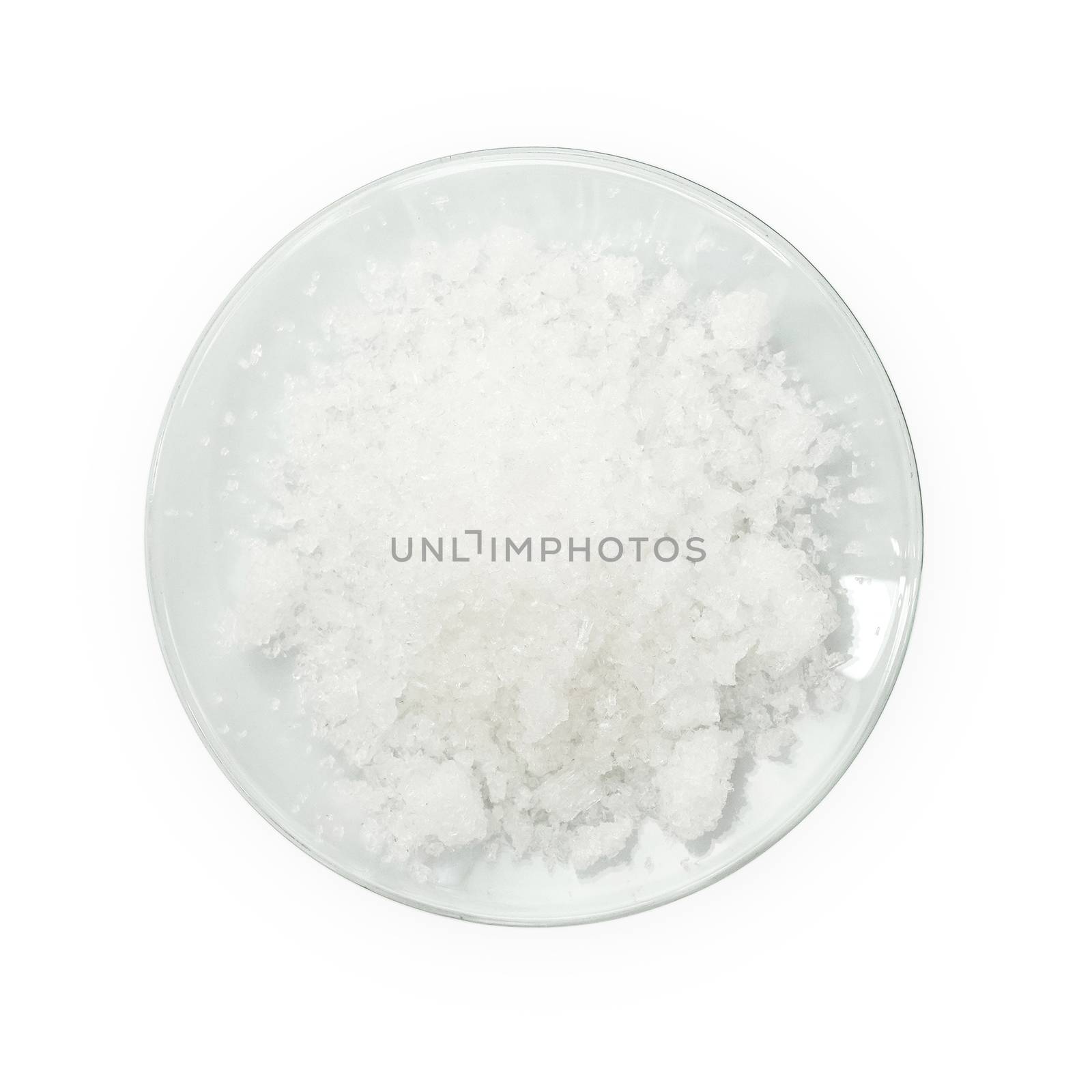 Potassium chloride (KCl), a metal halide salt composed of potassium and chlorine. KCl is used as a fertilizer, in medicine, in scientific applications, and in food processing.