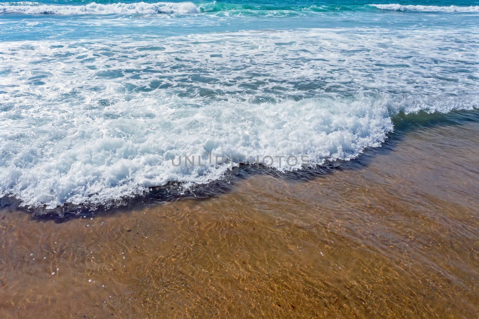 Aerial from ocean waves in the atlantic ocean