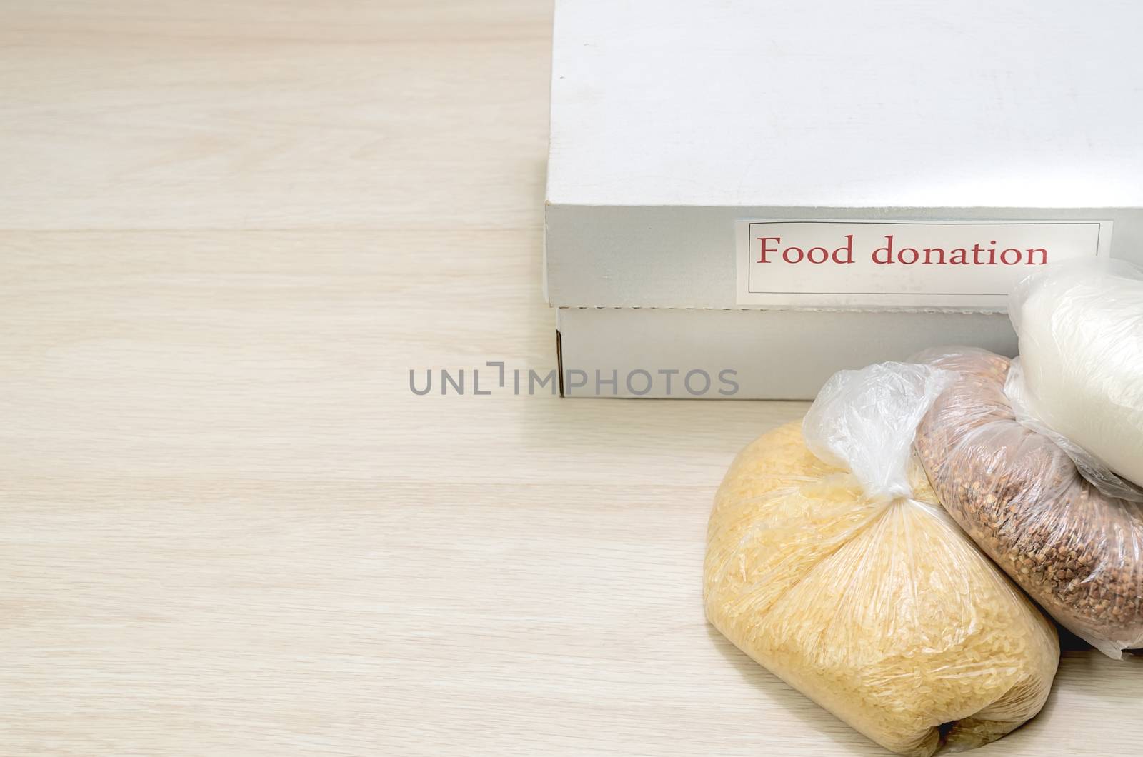 long term food supplies near food donation box by FoXovsky