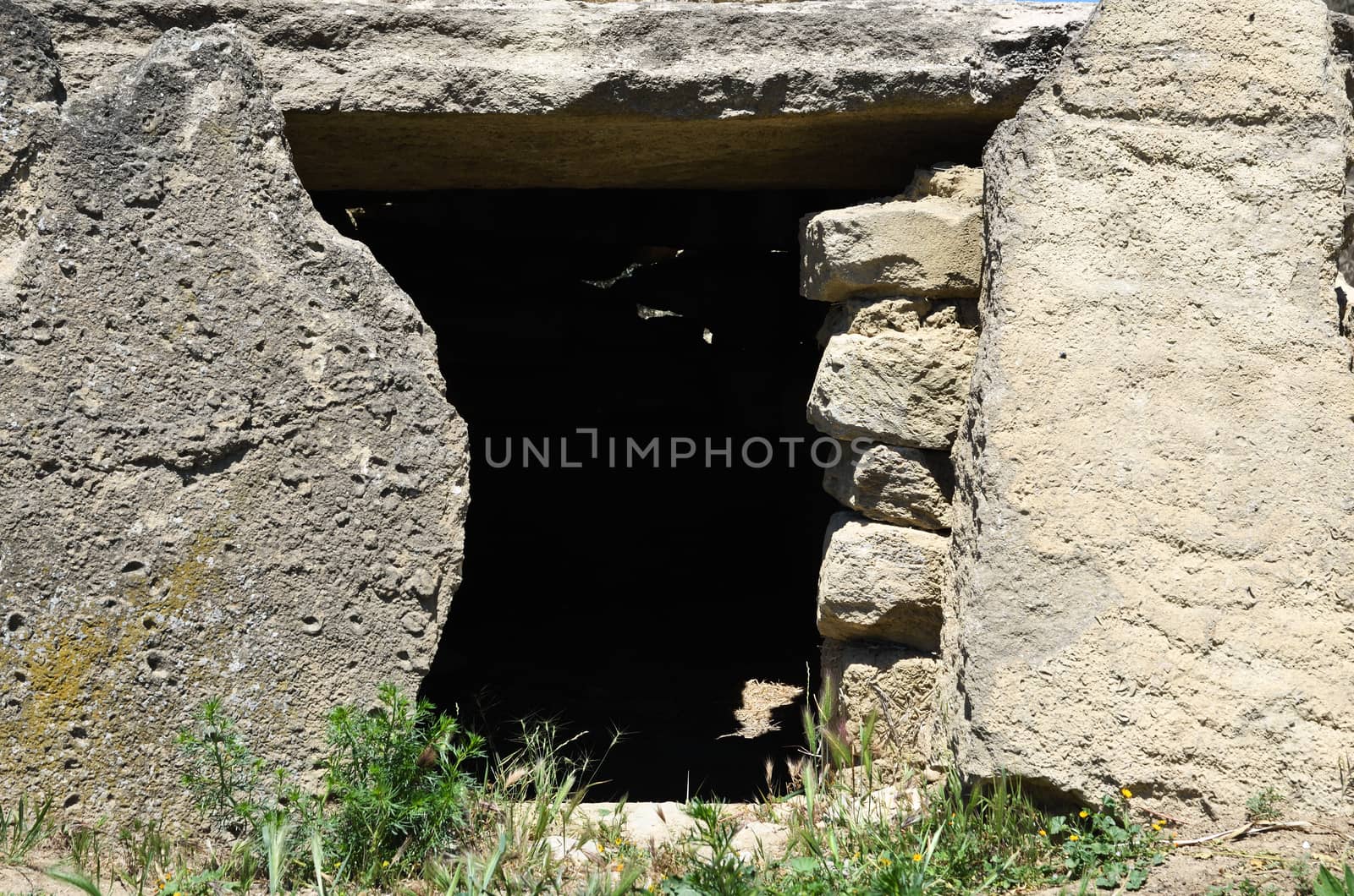 An ancient dwelling in the suburbs of Baku, near the shore of the Caspian Sea.