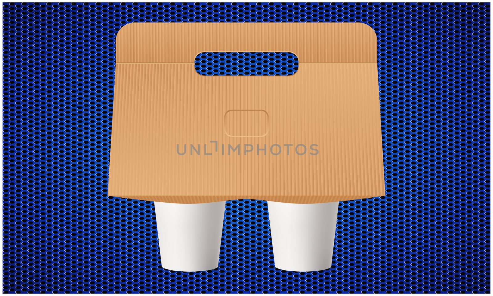 mock up illustration of shake with package stand on abstract background