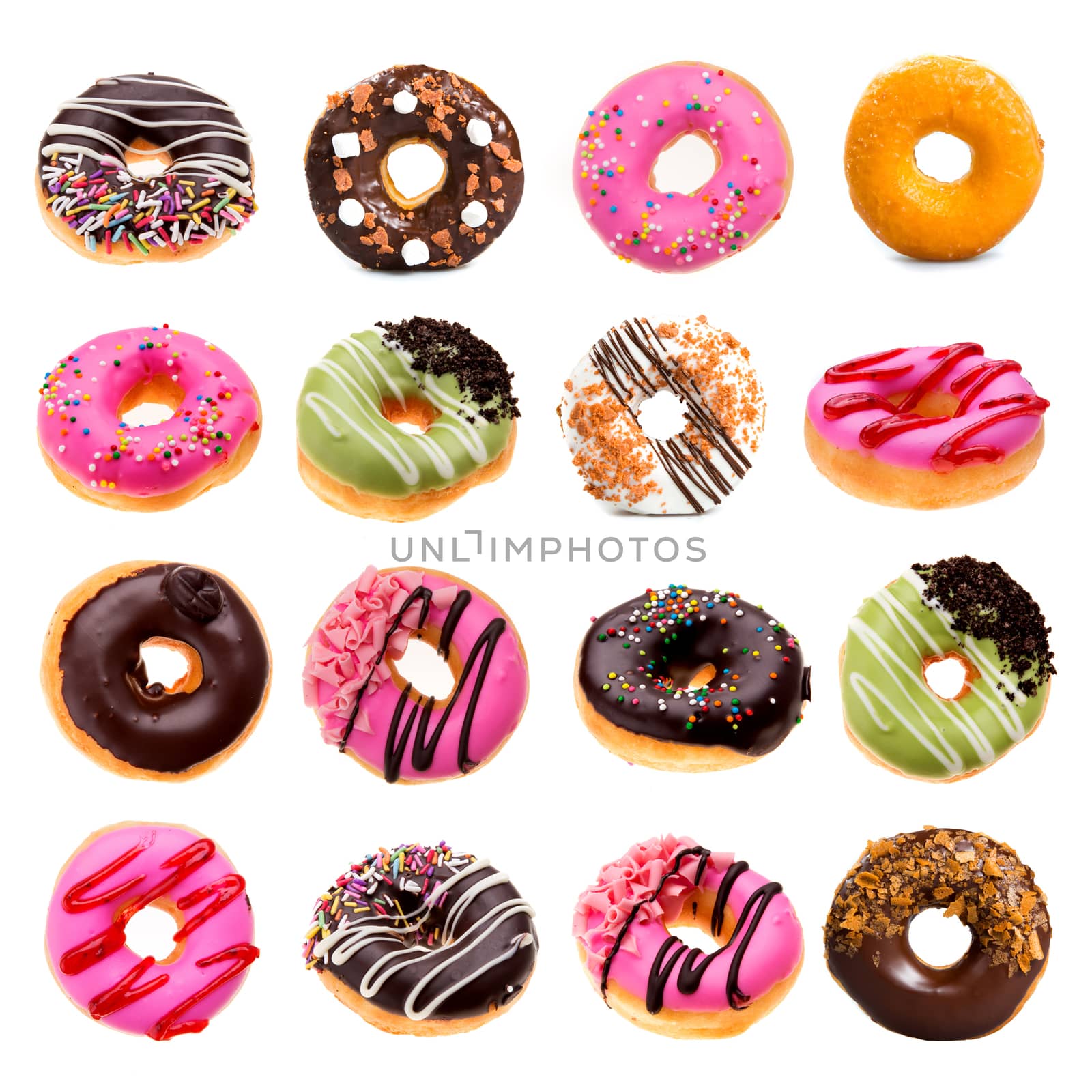 Doughnuts isolated on white background