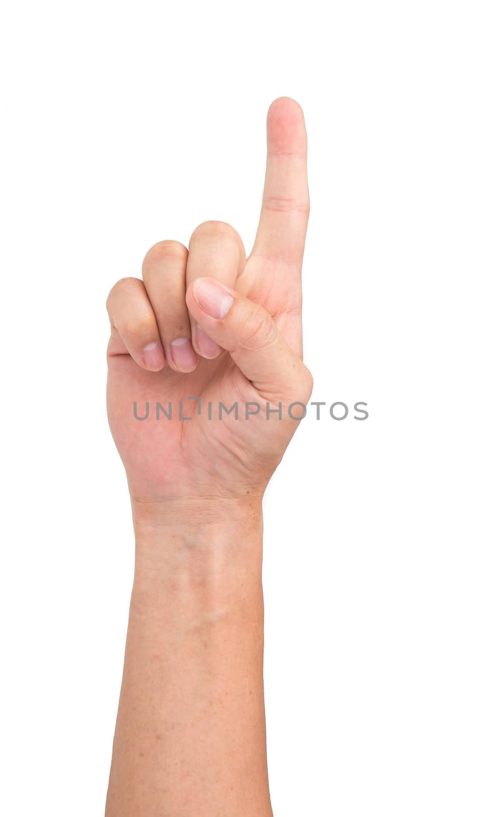 hand gesture isolated on white background by tehcheesiong