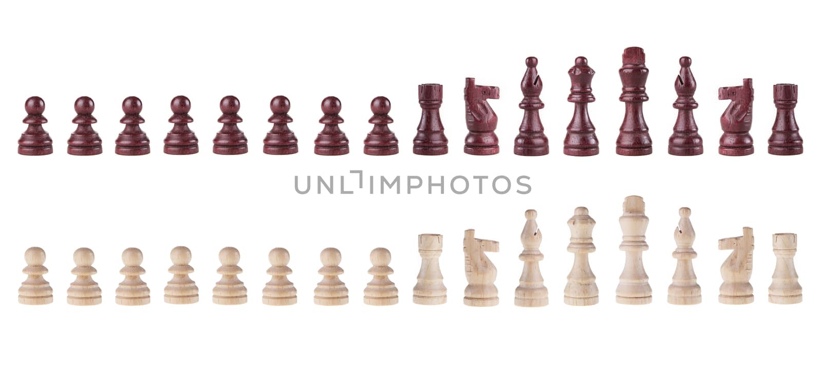 chess pieces isolated on white background by tehcheesiong