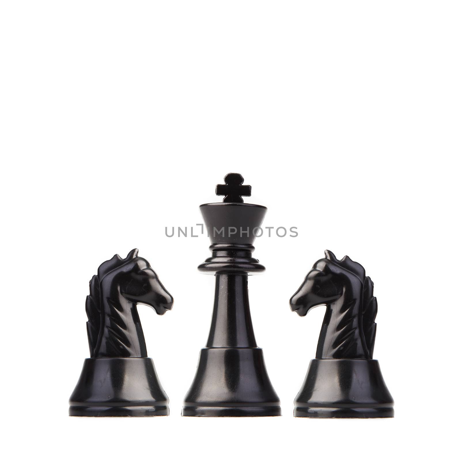 chess pieces isolated on white background by tehcheesiong