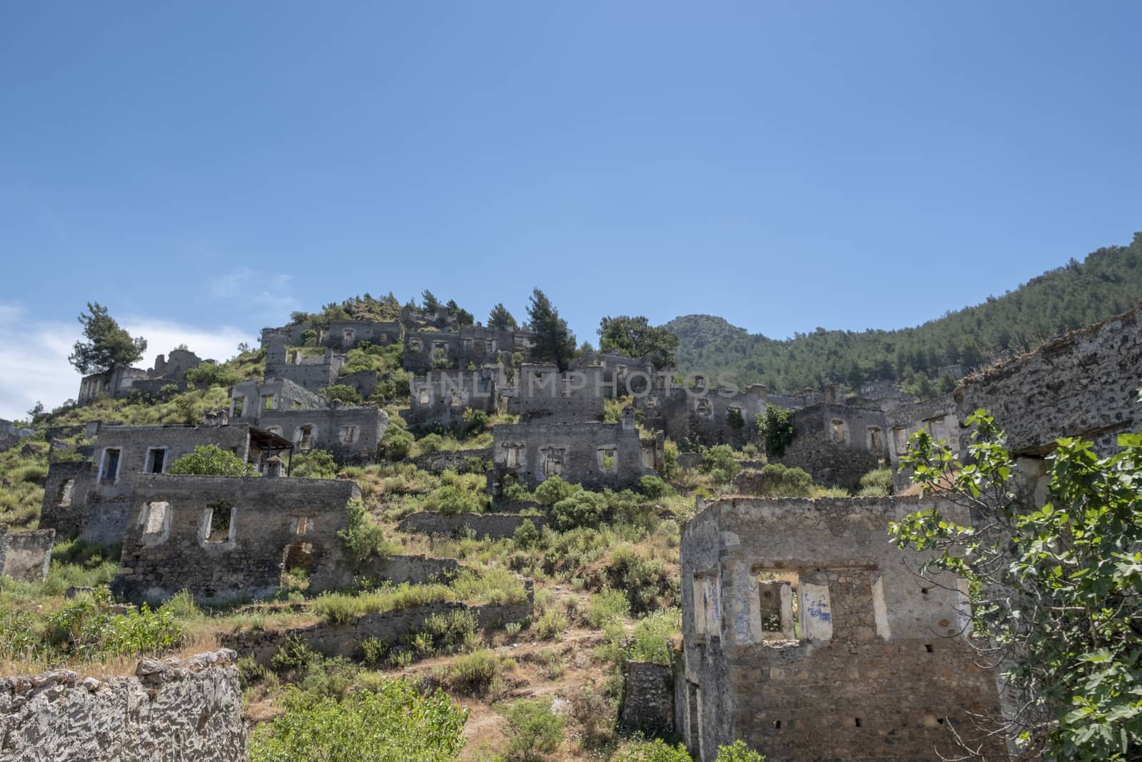 Ghost Town, Abandoned houses and ruins of Kayakoy village, Fethiye, Turkey by oaltindag