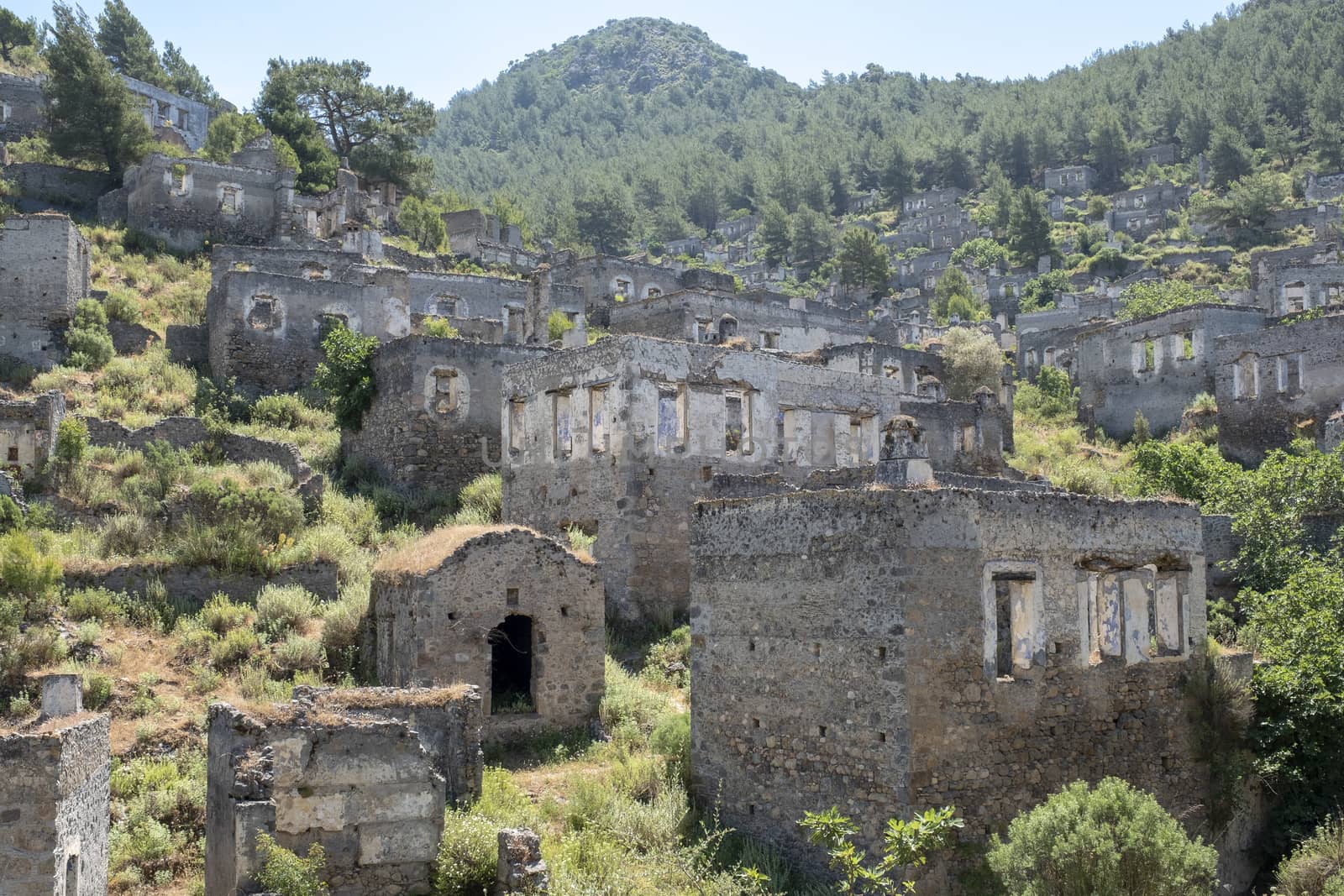 Ghost Town, Abandoned houses and ruins of Kayakoy village, Fethiye, Turkey by oaltindag