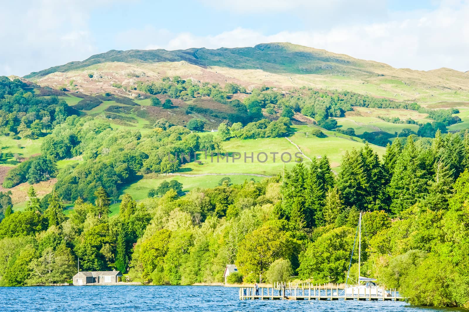 Windermere boat house and Jetty Lake District