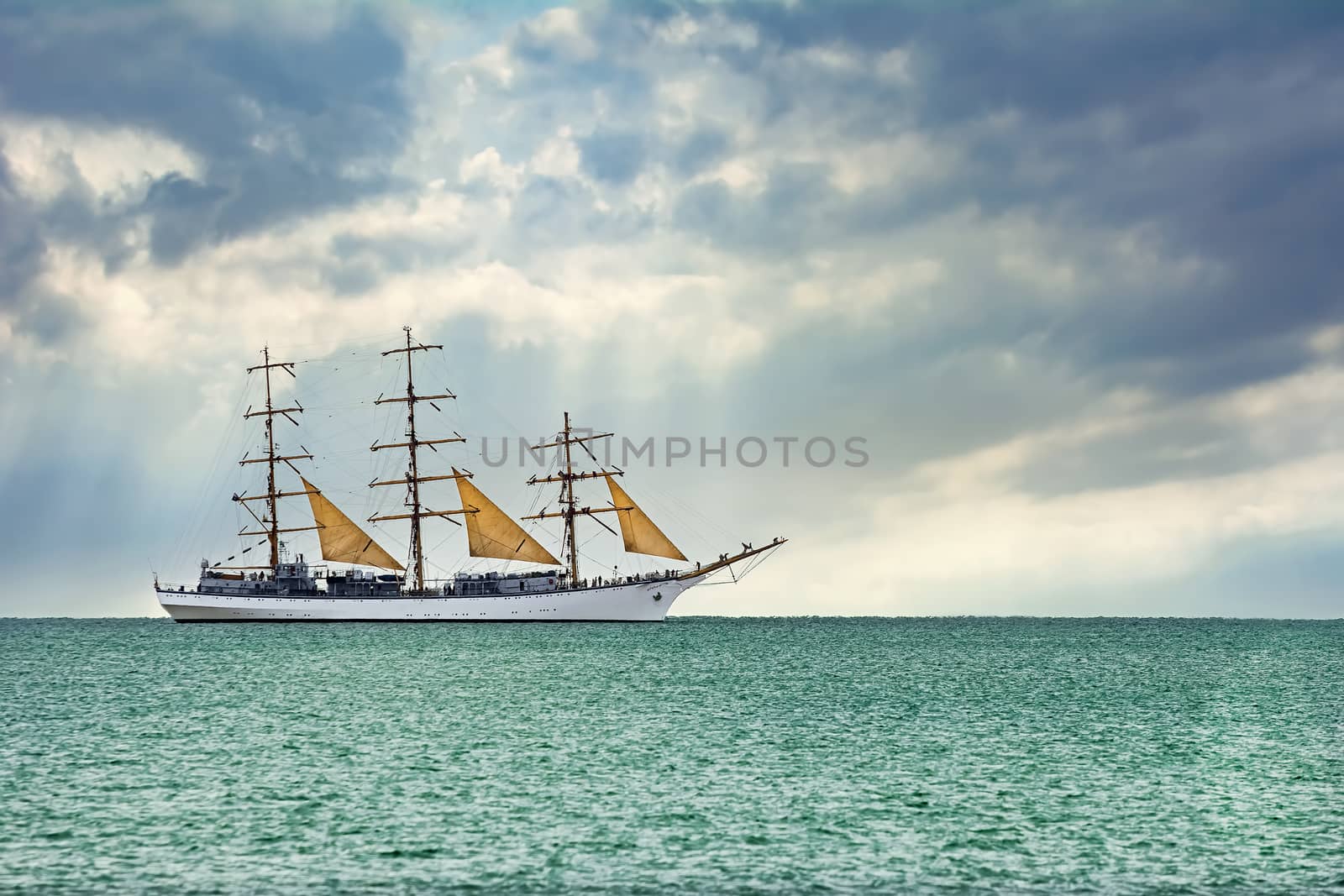 Sailing Ship in the Black Sea, Bulgaria