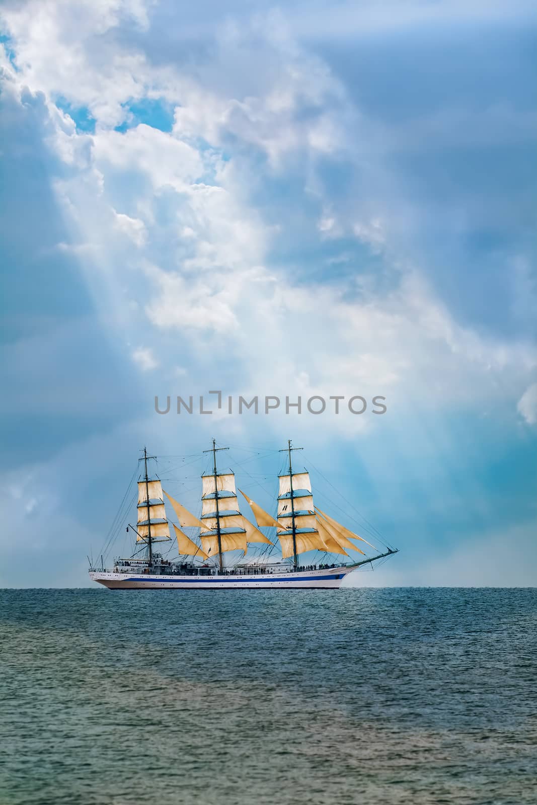 Sailing Ship in the Black Sea, Bulgaria