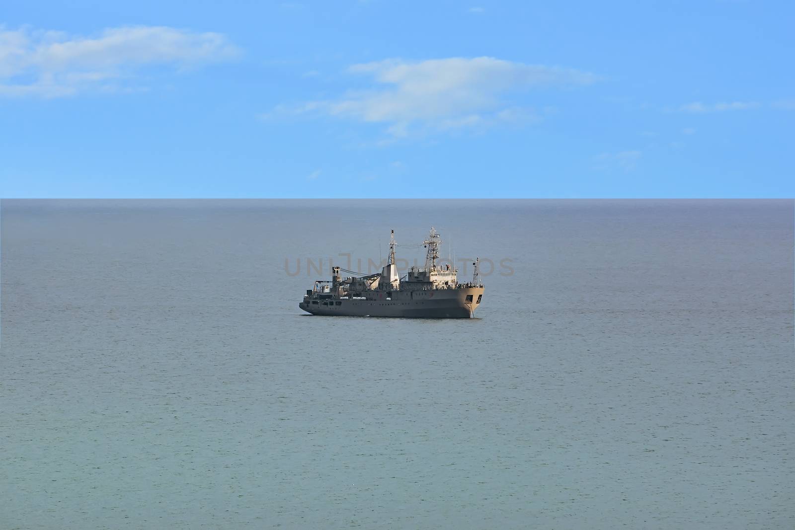 Military Degaussing Ship in the Black Sea