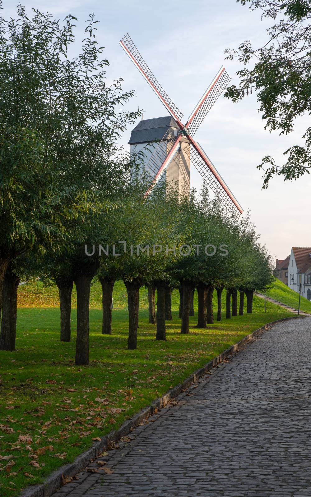 Historic windmill, Bruges, Belgium by alfotokunst