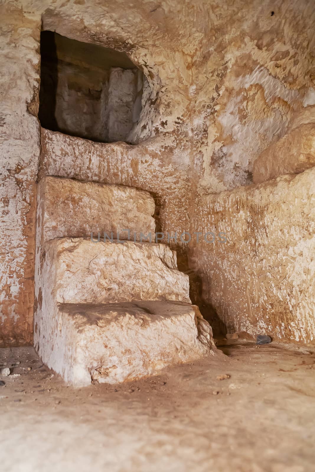 Ancient christian cemetery catacombs of Saint Paul. Famous historical landmark in Rabat, Malta.