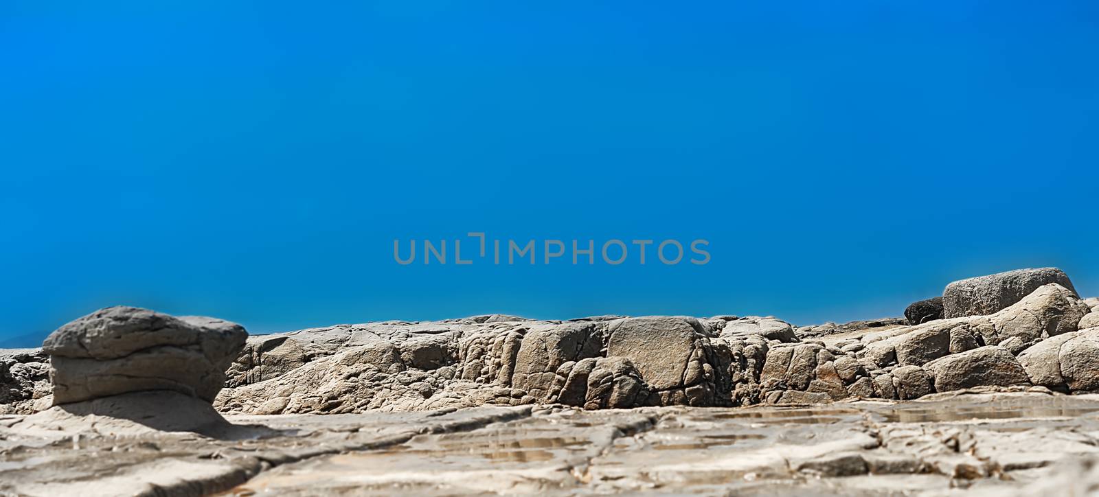 Panoramic rocky shoreline template by sherj