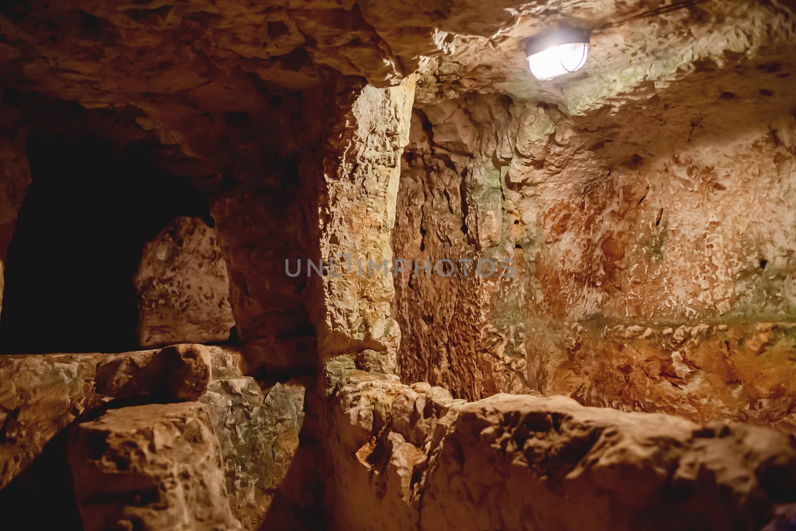 Ancient christian cemetery catacombs of Saint Paul. Famous historical landmark in Rabat, Malta.