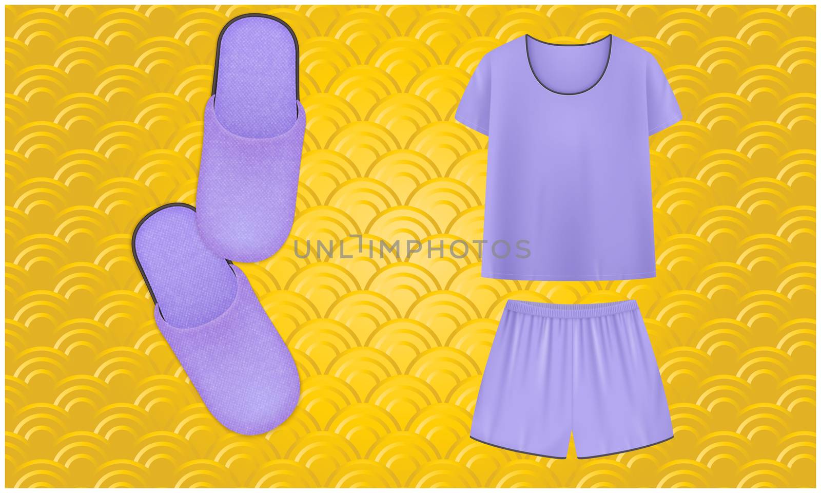 mock up illustration of kids sleepwear on abstract background by aanavcreationsplus