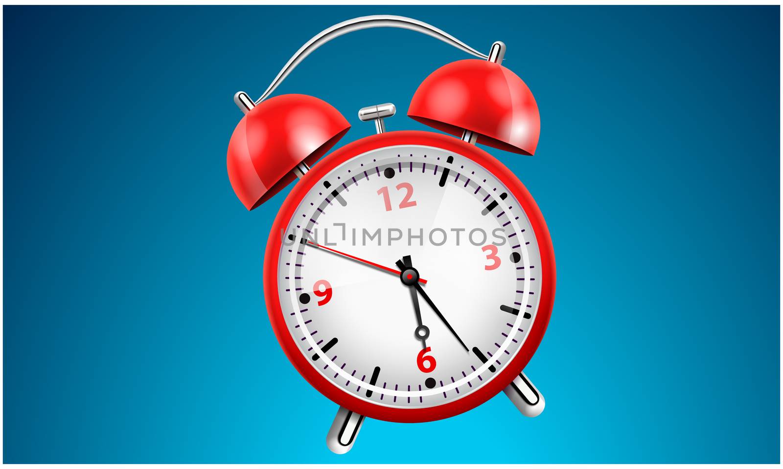 mock up illustration of alarm clock on abstract background by aanavcreationsplus