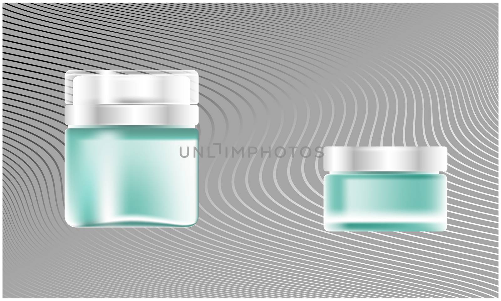 mock up illustration of beauty cream container on abstract background