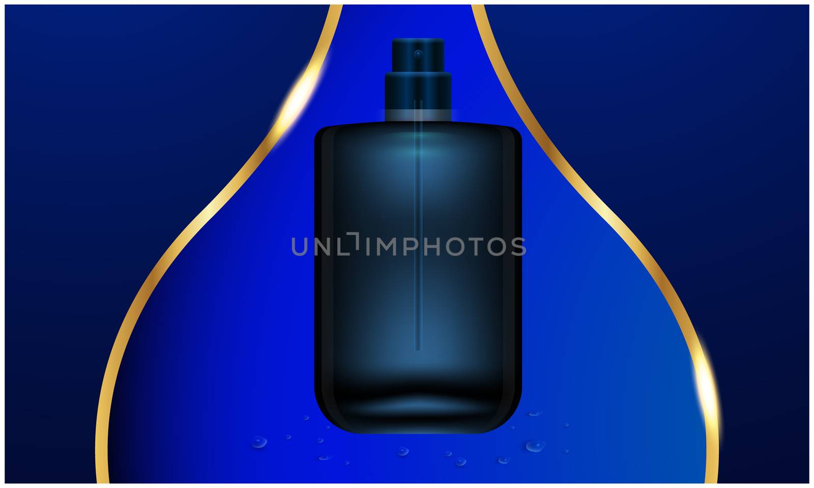 mock up illustration of male perfume on abstract background by aanavcreationsplus