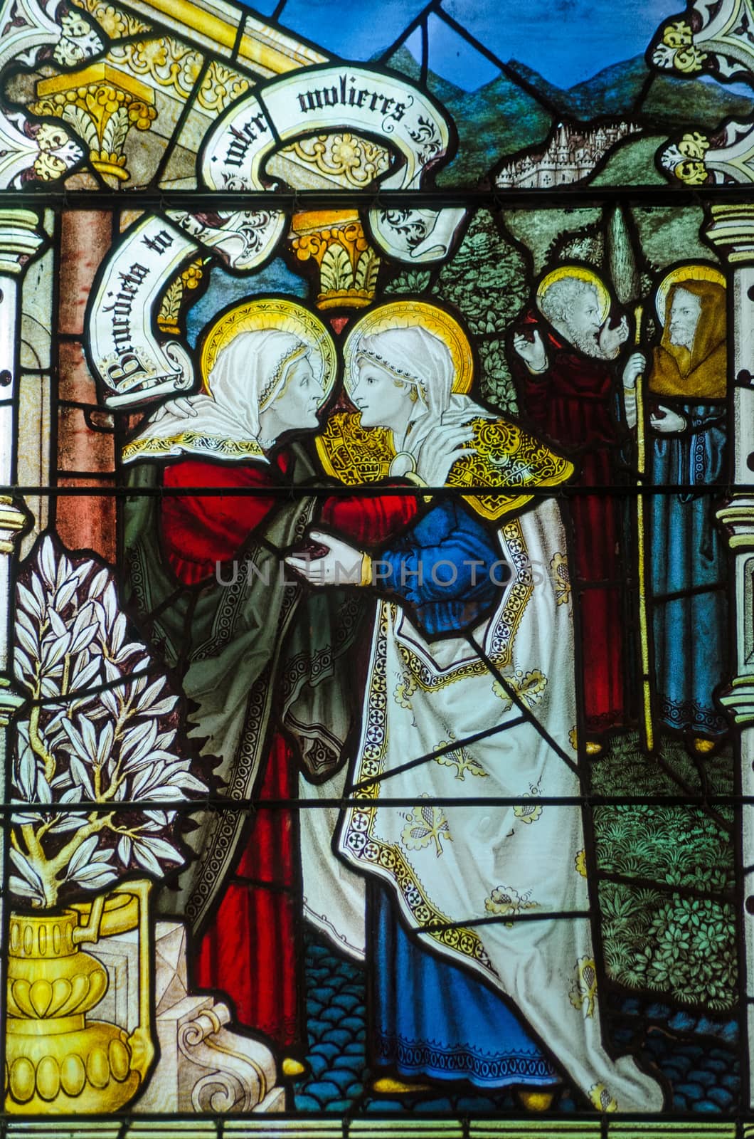 Saints Mary and Martha, Stained Glass Window by BasPhoto