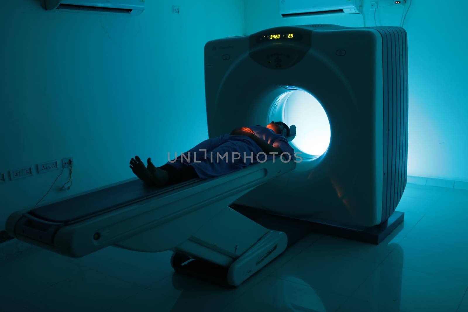 Female Patient On Ct MRI Scanner