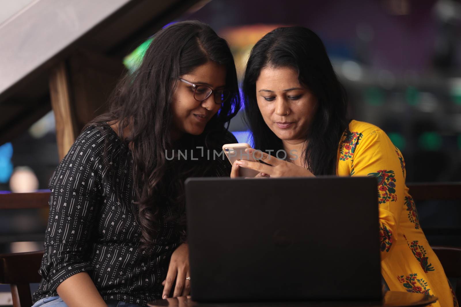 Female Employs with Computer in a office