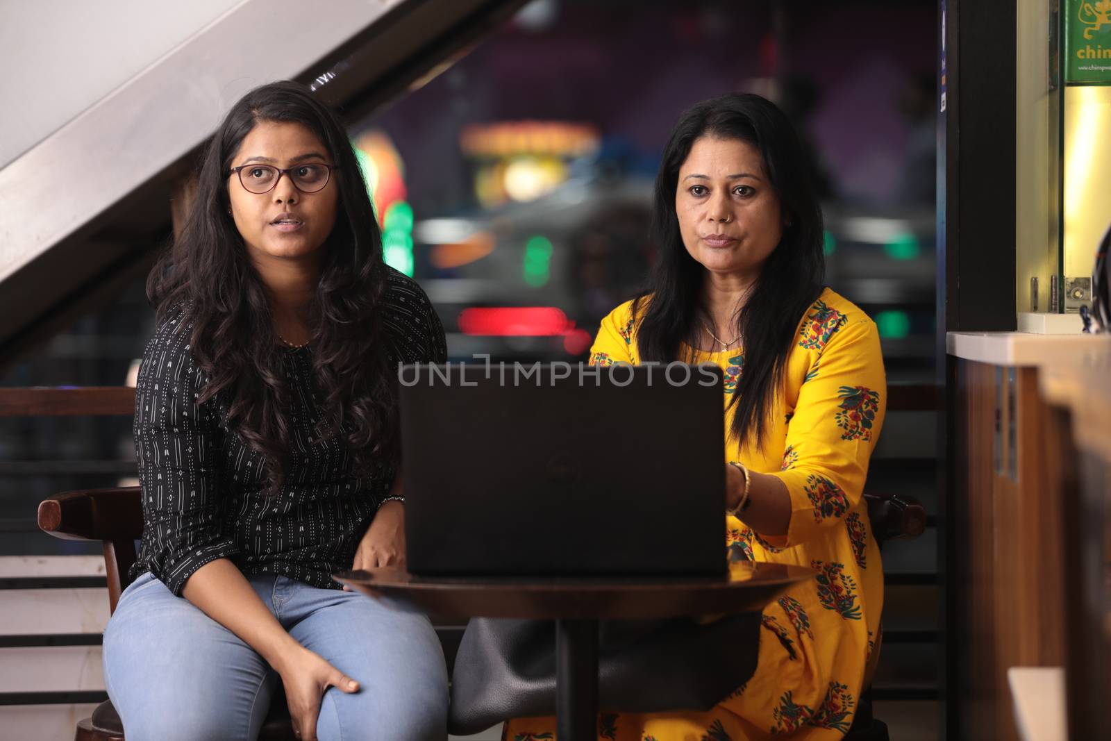 Female Employs with Computer in a office